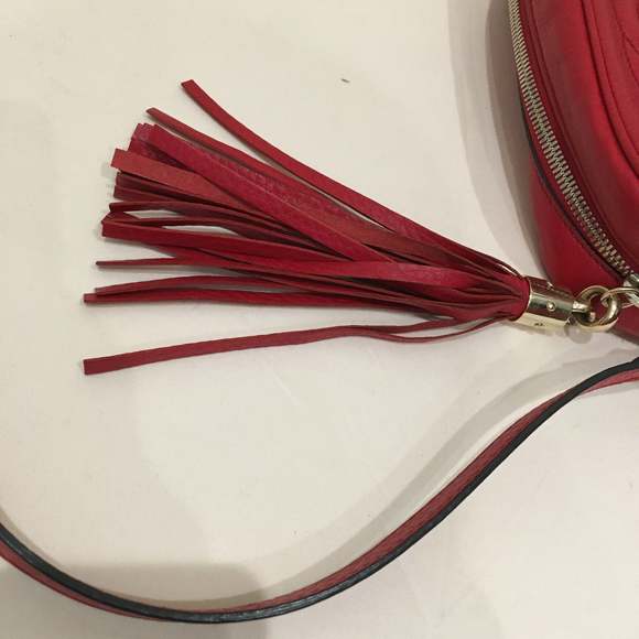 Gucci Red Leather Soho Camera Crossbody Bag Sku# 74146 - Picture 6 of 11